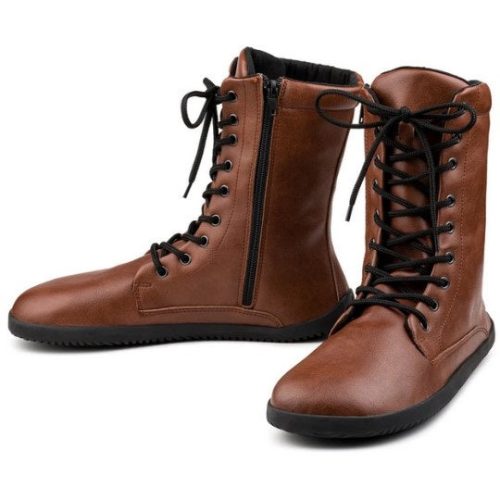 Ahinsa jaya brown diagonal both shoes