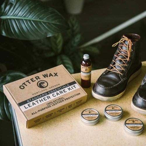 Otter Wax Essentials Leather Care Kit styled