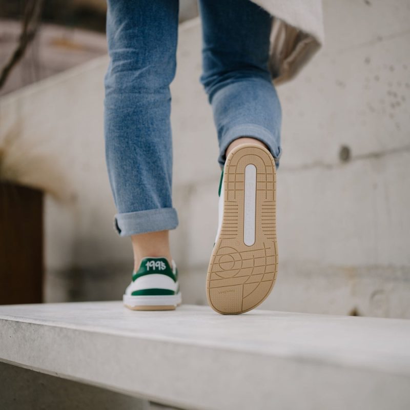 barebarics wave white green back sole styled on foot