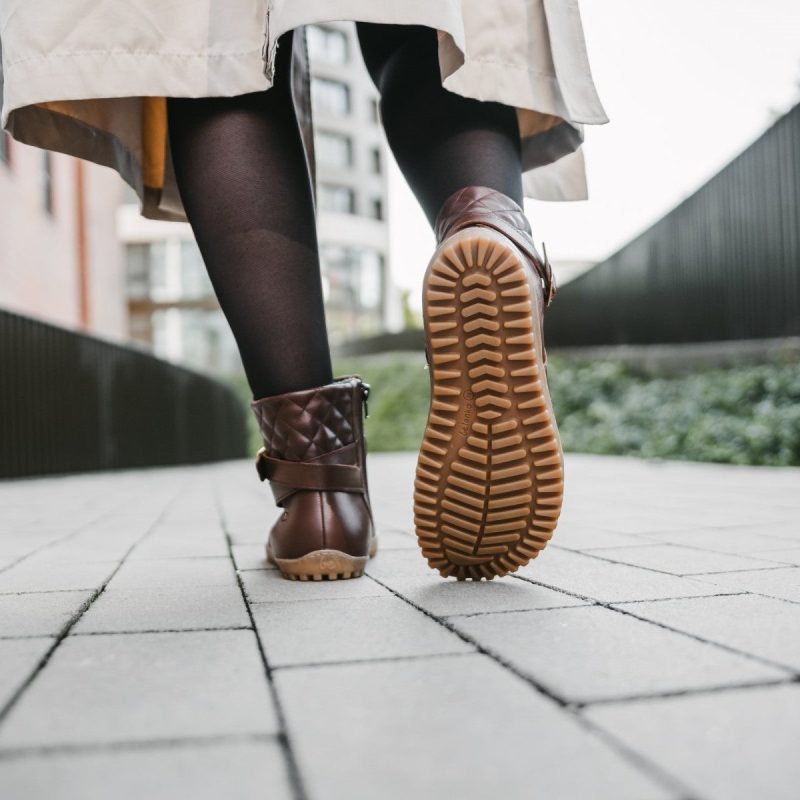 be lenka diva dark brown back sole styled on foot