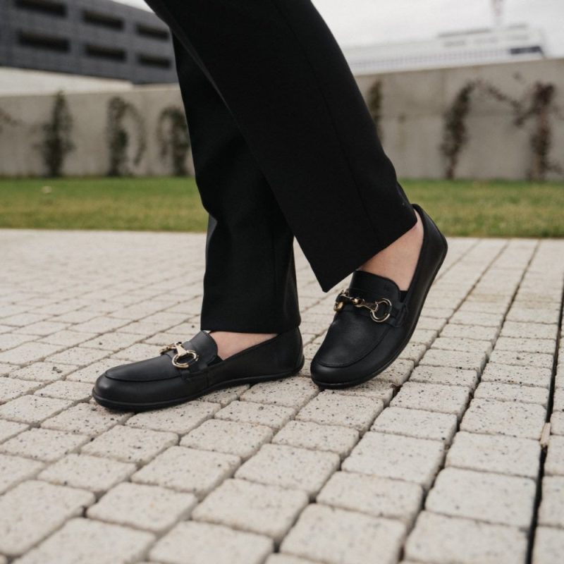 be lenka viva black diagonal styled on foot