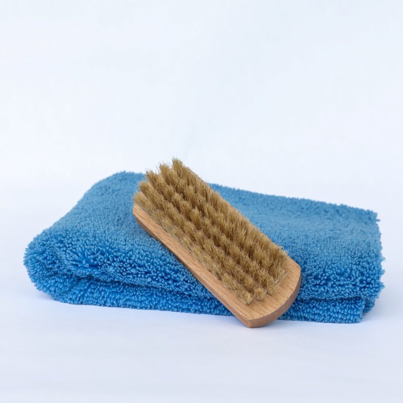 gogo nano microfiber cloth brush shoe care