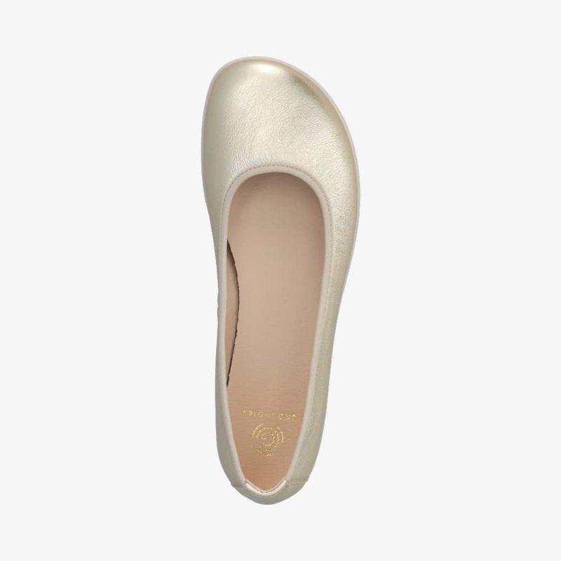 groundies lily metallic champagne top down rotated