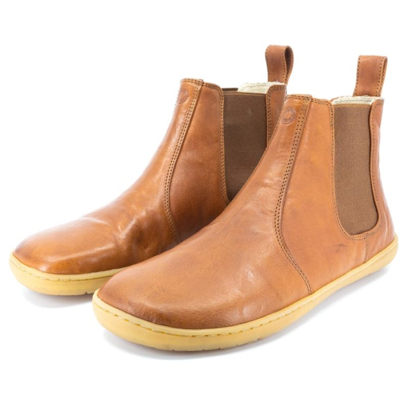 mukishoes chelsea caramel diagonal both shoes