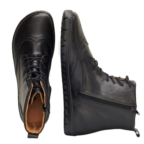 zaqq quintic brogue black top down right inside