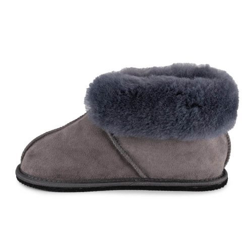 zeazoo shaun sheepskin slipper grey left side